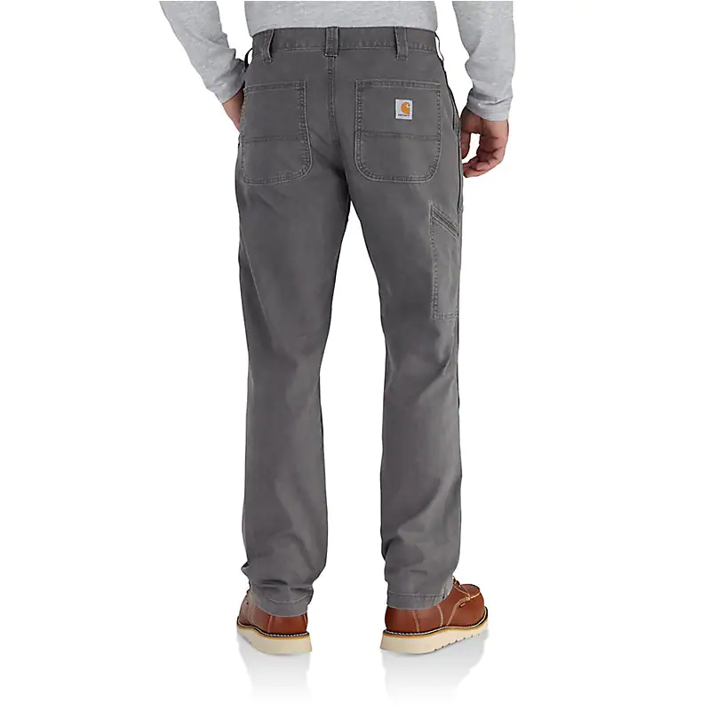 Carhartt - Pantalón de trabajo de lona corte relajado y flexible para hombre - 102291 Color grava