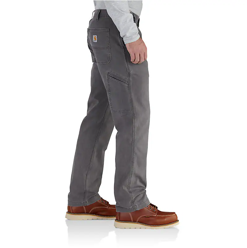 Carhartt - Pantalón de trabajo de lona corte relajado y flexible para hombre - 102291 Color grava