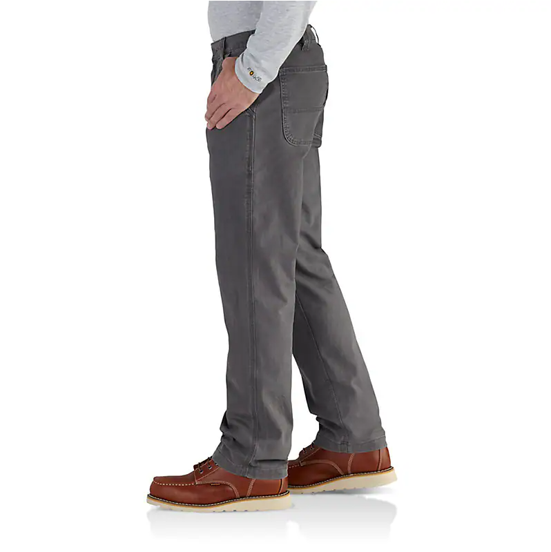 Carhartt - Pantalón de trabajo de lona corte relajado y flexible para hombre - 102291 Color grava