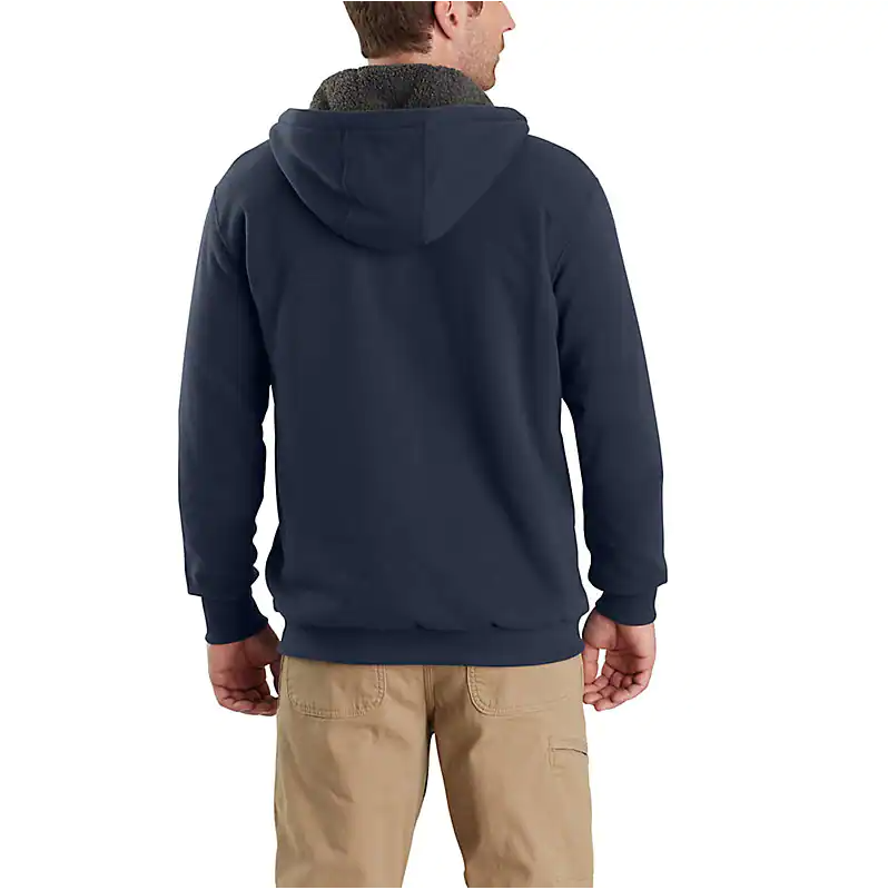 Carhartt - Sudadera con cremallera completa, forro sherpa, ajuste holgado, peso medio Rain Defender para hombre - 103308