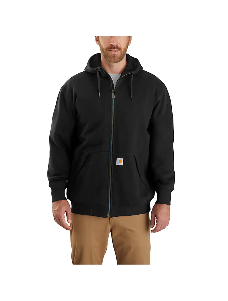 Carhartt - Sudadera con cremallera completa, ajuste holgado, forro térmico, peso medio, Rain Defender, para hombre - 104078