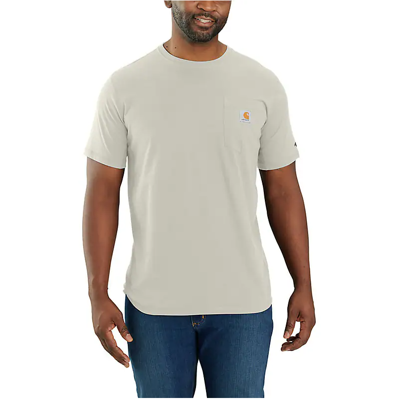 Carhartt - Camiseta de bolsillo de manga corta de peso medio Force Relaxed Fit para hombre - 106652