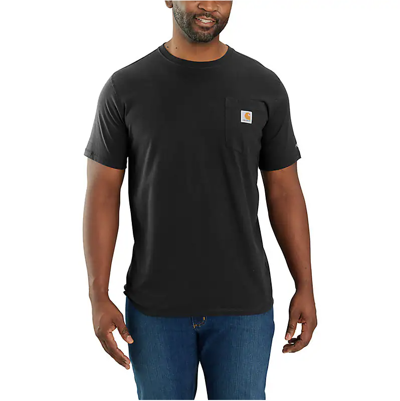 Carhartt - Camiseta de bolsillo de manga corta de peso medio Force Relaxed Fit para hombre - 106652