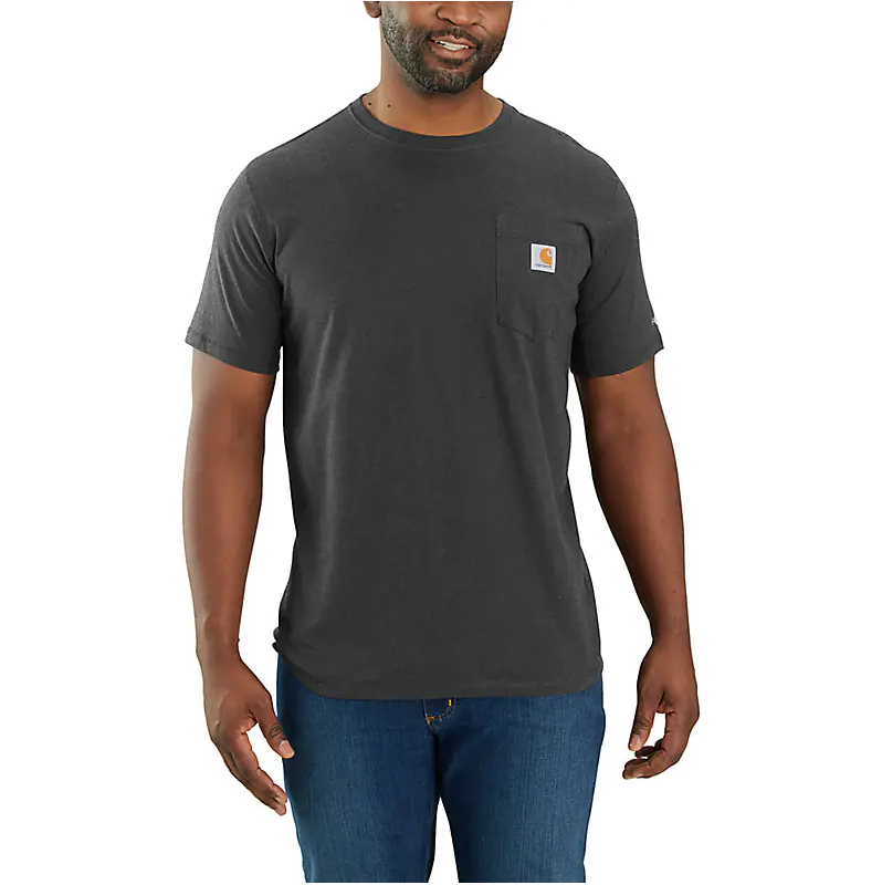 Carhartt - Camiseta de bolsillo de manga corta de peso medio Force Relaxed Fit para hombre - 106652