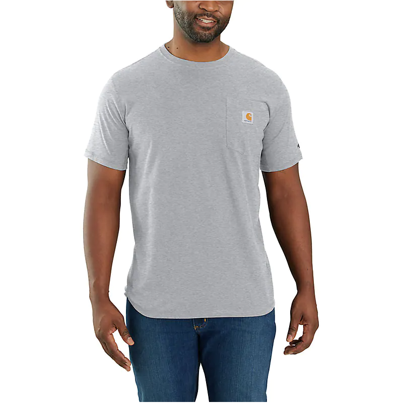 Carhartt - Camiseta de bolsillo de manga corta de peso medio Force Relaxed Fit para hombre - 106652