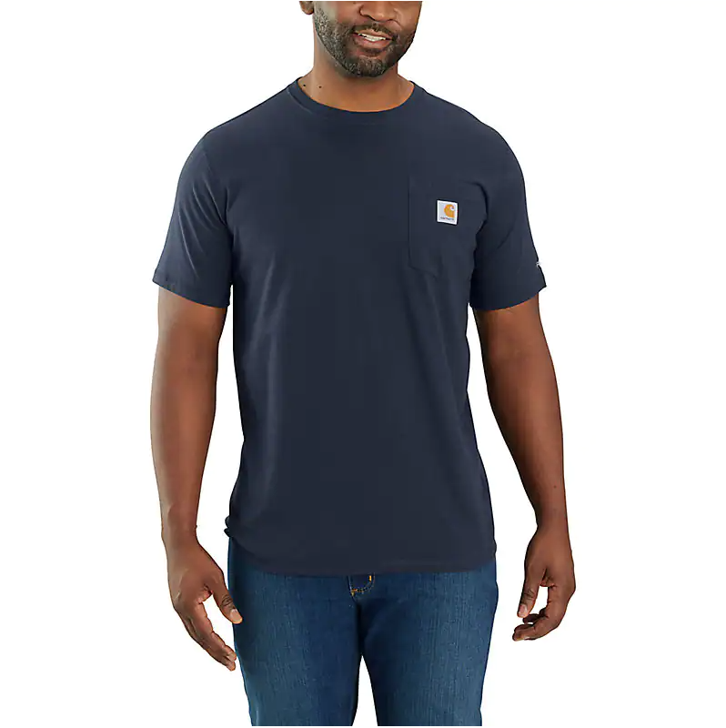 Carhartt - Camiseta de bolsillo de manga corta de peso medio Force Relaxed Fit para hombre - 106652
