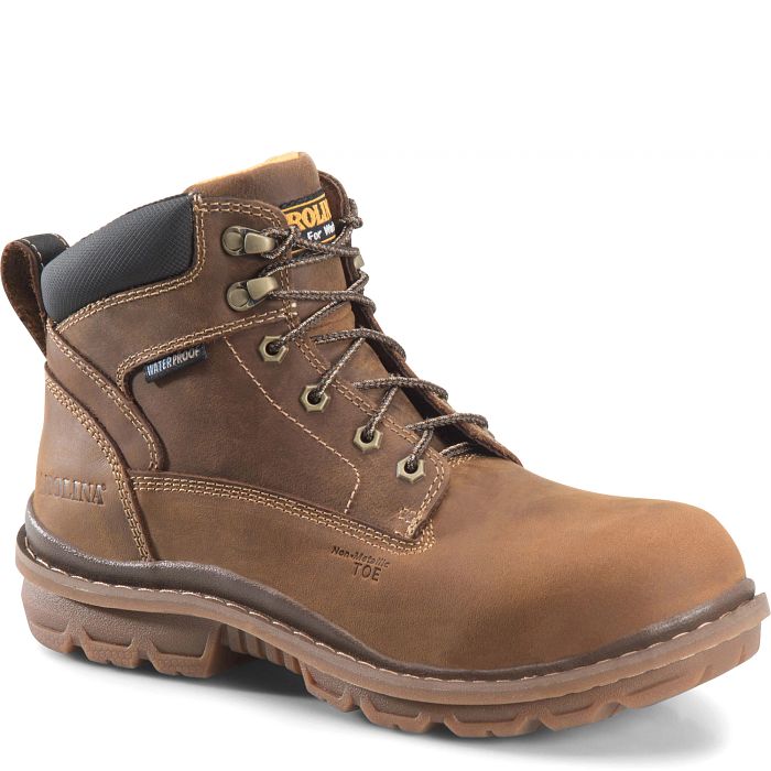 Carolina - Bota de trabajo marrón con puntera de seguridad de material compuesto Dormite de 6" para hombre - CA3558