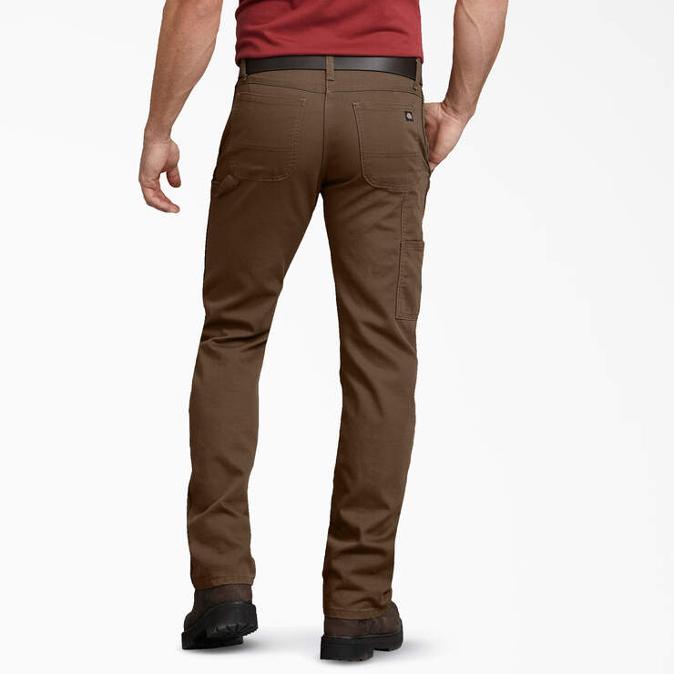 Dickies - Pantalón de carpintero de pato de ajuste regular FLEX para hombre - DP802 Timber Brown