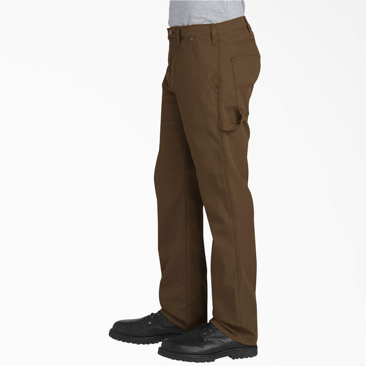 Dickies - Pantalón de carpintero de pato de ajuste regular FLEX para hombre - DP802 Timber Brown