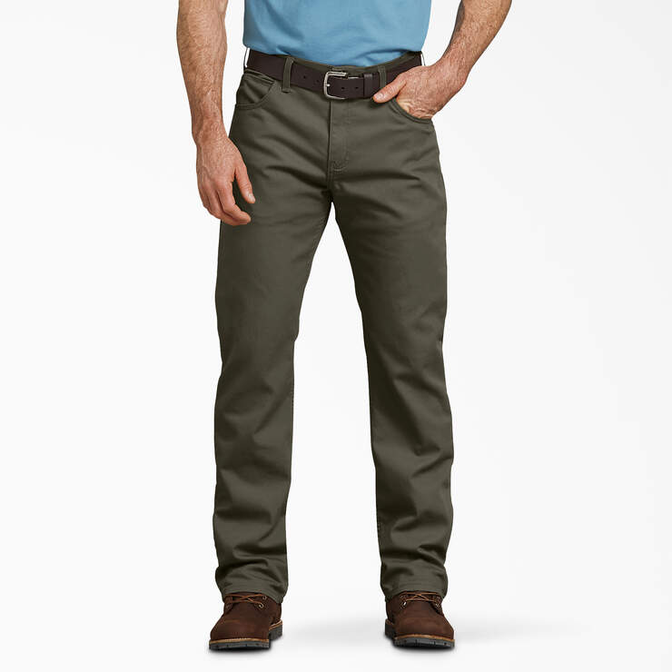 Dickies - Pantalón de Pato de Ajuste Regular para Hombre - DP803 Verde Musgo