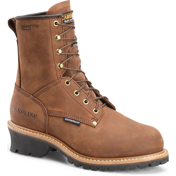 Carolina - Bota de trabajo Logger impermeable con aislamiento de 8" para hombre - CA4821
