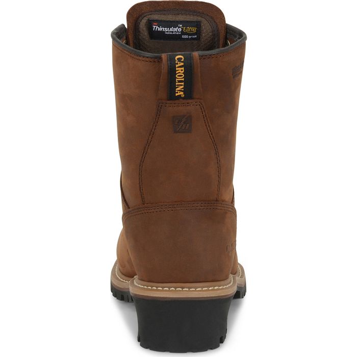 Carolina - Bota de trabajo Logger impermeable con aislamiento de 8" para hombre - CA4821