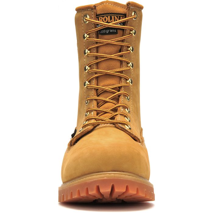 Carolina - Bota de trabajo aislada de trigo impermeable de 8” para hombre - CA7145