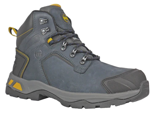 Hoss - Bota de trabajo Chiller de 6" para hombre, puntera de seguridad de composite, color azul marino - H60700