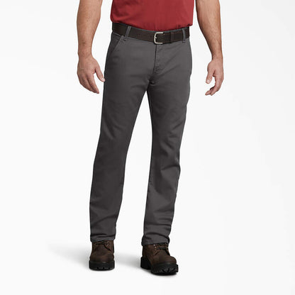 Dickies - Pantalón de carpintero de pato de ajuste regular FLEX para hombre - DP802 gris